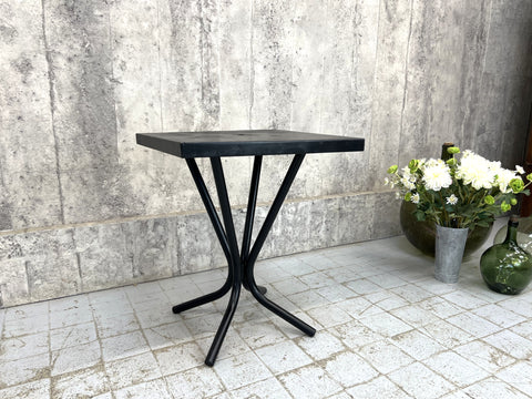 Black Tolix Metal Bistro Table