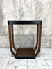 Black and Veneer Art Deco Side Table