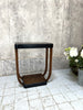 Black and Veneer Art Deco Side Table