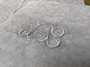 Set of 5 French Monogrammed 'JB', 'JS' 'SR' Blue/Grey Linen Vintage Serviettes Napkins