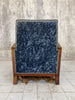 Blue Velvet Art Deco Lounge Chairs to reupholster