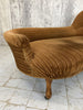 Napoleon III Brown Velvet Chaise Longue with Raised Arms