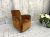 Burnt Orange Cotton Velvet Armchair