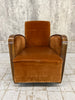 Burnt Orange Cotton Velvet Armchair