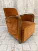 Burnt Orange Cotton Velvet Armchair