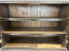 Two Piece Carved Asian Linen Press Style Two Part Dresser Cupboard