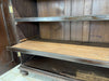 Two Piece Carved Asian Linen Press Style Two Part Dresser Cupboard