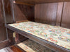 Two Piece Carved Asian Linen Press Style Two Part Dresser Cupboard