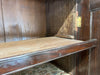 Two Piece Carved Asian Linen Press Style Two Part Dresser Cupboard