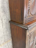 Two Piece Carved Asian Linen Press Style Two Part Dresser Cupboard