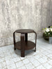 Dark Wooden Art Deco Gueridon Side Table