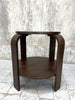 Dark Wooden Art Deco Gueridon Side Table