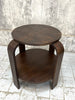 Dark Wooden Art Deco Gueridon Side Table