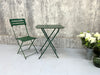Folding Green Garden Table and Bistro Chair