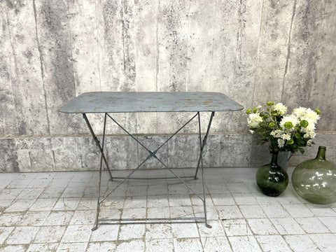 Grey Metal Folding Garden Table