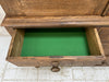 Two Piece French Linen Press Dresser Cupboard over Two over Two Drawers