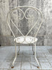 2 Metal Garden Chairs + 2 Carvers + Circular Table