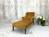 Napoleon III Gold Mustard Cotton Velvet Chaise Longue