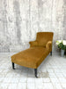 Napoleon III Gold Mustard Cotton Velvet Chaise Longue