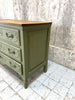 Olive Green 103cm Three Drawer Chest of Drawers