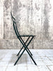Green Metal Circular Garden Table and 4 Folding Bistro Style Chairs