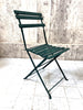 Folding Metal Green Garden Table and Set of 4 Folding Chairs