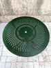 Forest Green Painted Metal Garden Table and Two Carver Chairs