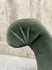 Napoleon III Sage Green Mohair Velvet Slipper Chair