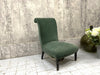 Napoleon III Sage Green Mohair Velvet Slipper Chair