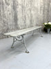 Grey Cast Iron and Wooden Bench