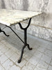 100cm Wide Grey Vein Marble and Cast Iron Kitchen Bistro Table