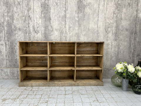 Free Standing Rustic Haberdashery Shelves Pigeon Hole Storage Sideboard