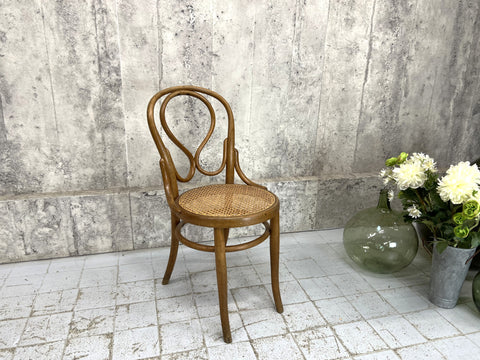 Individual Bentwood French Bistro Chair with Cane Seat