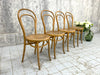 Set of 4 KAHN Round Back Bentwood French Bistro Chairs