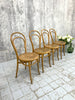 Set of 4 KAHN Round Back Bentwood French Bistro Chairs