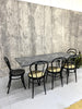 Large French Black Marble and Cast Iron Bistro Table