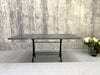 Large French Black Marble and Cast Iron Bistro Table