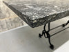 Large French Black Marble and Cast Iron Bistro Table