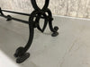 Large French Black Marble and Cast Iron Bistro Table