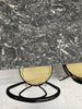 Large French Black Marble and Cast Iron Bistro Table