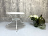 White Metal Circular Garden Table
