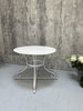 White Metal Circular Garden Table