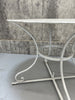 White Metal Circular Garden Table