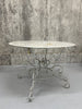 Set Lightest Grey Metal Garden 2 Chairs + 2 Carvers plus Circular Table