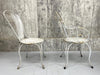 Set Lightest Grey Metal Garden 2 Chairs + 2 Carvers plus Circular Table