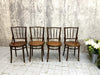 Set of 4 Lily Seat Pas Bentwood French Bistro Chairs