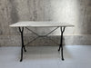 White Bevelled Marble Rectangular Bistro Table