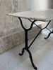 White Bevelled Marble Rectangular Bistro Table