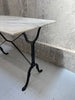 White Bevelled Marble Rectangular Bistro Table