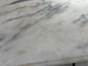 White Bevelled Marble Rectangular Bistro Table